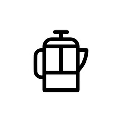 Coffee press line icon