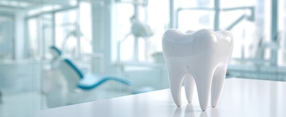 The Tooth Sculpture in a Modern Dental Clinic Setting