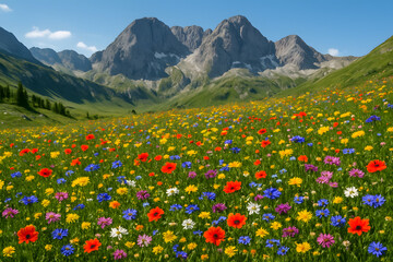 prairie montagne fleurie