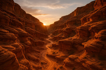 Canyon d&eacute;sertique rouge