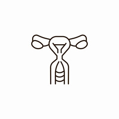 female reproductive system icon sign vector
