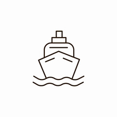 front view ship icon sign vector