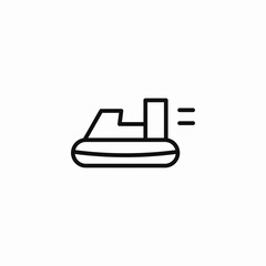 hovercraft air boat icon sign vector
