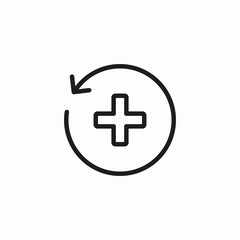 medical refresh circular icon sign vector