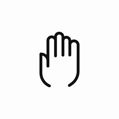 open hand stop icon sign vector