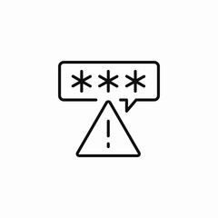 password warning triangle icon sign vector