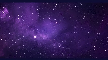 Obraz premium Enchanting Purple Starry Sky: A Celestial Tapestry of Deep Violets, Glimmering Stars, and Nighttime Magic for Dreamy Backdrops