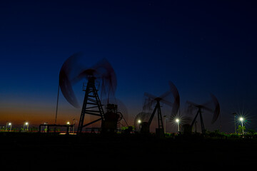 Oil pump in the outdoor work