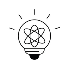 Innovative icon with white background vector stock illustration