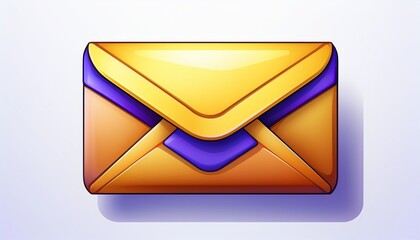 envelope 3d icon isolated on transparent or white background