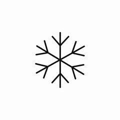 snowflake ice crystal icon sign vector