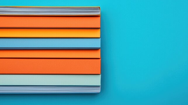 Close up photograph showcasing an arrangement of various colorful seminar materials such as brochures handouts and other educational or informational resources neatly displayed on a desk or table