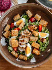 Caesar salad with chicken
