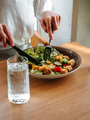 Caesar salad with chicken