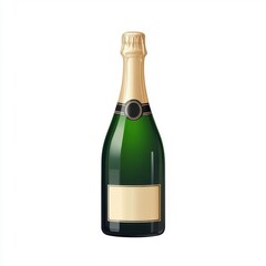 Elegant Champagne Bottle with Blank Label for Customization