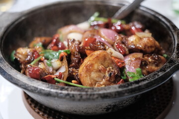 Spicy Chicken Hotpot  sichuan 麻辣雞煲 