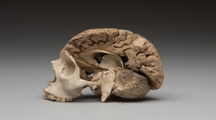 Human Skull and Brain Model for Educational and Medical Purposes