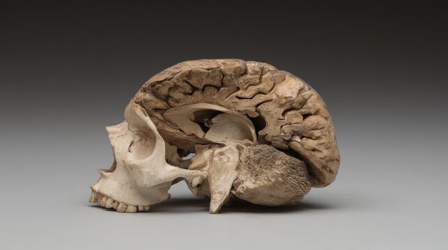 Human Skull and Brain Model for Educational and Medical Purposes
