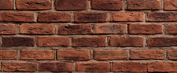 Fototapeta premium The textured red brick wall showcasing rustic architectural beauty.