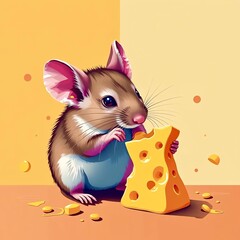 mouse with cheese