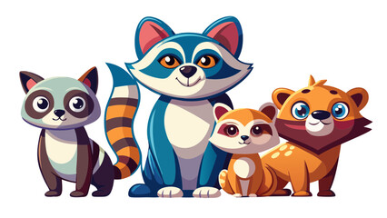 animals, fox,  cartoon, vector, dog, illustration, cat, love, set, baby, teddy, toy, fun, art, cute, pet, brown, heart, funny, character, adorable, kid, valentine