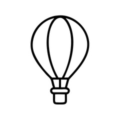 Hot air balloon outline in minimalist design for energy concept  