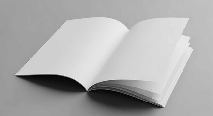 Open blank book mockup