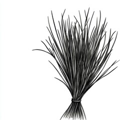 Detailed Illustration of Fresh Green Grass Bundle for Nature Themes