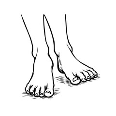 Footprints in minimalism a journey of lines showcasing elegant posture capturing unique anatomical