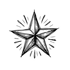 Obraz premium Illustrative celestial star with radiating lines a symbolic representation of achievement