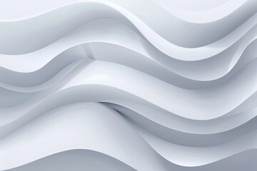 Obraz premium An abstract image featuring a series of undulating, light grey waves creating a flowing, three-dimensional effect. The smooth curves and subtle shading provide a sense of depth and movement