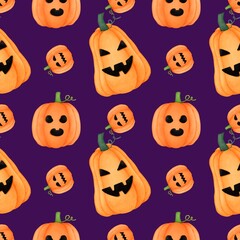 halloween seamless pattern background 