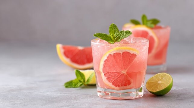 Refreshing grapefruit mojito entices with zesty allure, ideal for midsummer fiestas and International Cocktail Day celebrations