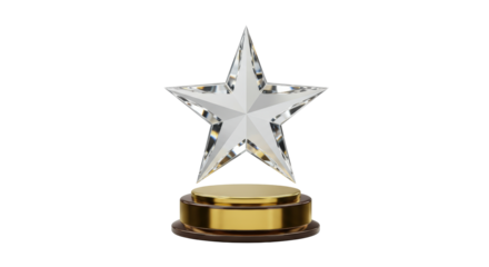 Clear_Crystal_Star_Trophy_Gold_Base_Award_Isolated