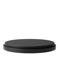 Black_CircularPodium_Minimalist_Shadow_Photoshop_Isolated