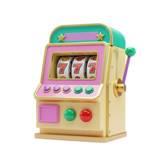 Golden_Pink_Teal_Slot_Machine_Triple_Seven_Jackpot_Render_Isolated