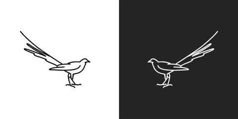 black and white bird logo, icon. animal, fly, flying, nature, feather, wild, wildlife, fauna, wing, sticker, clipart, flat, vector illustration.