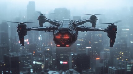 minimalism brutalist style transforming drone