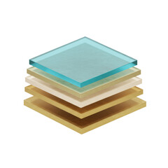 Geometric_Abstract_LayeredDiverse_Materials_Colorful_Isolated