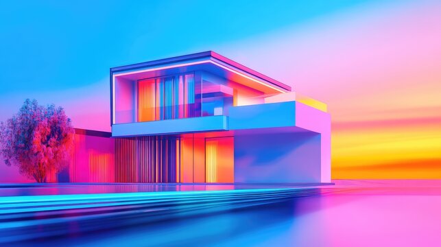 virtual zooming into the open house event with a smooth gradient