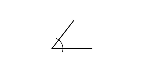 Angles Measure Symbol in Geometry.