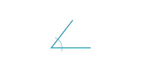 Angles Measure Symbol in Geometry.