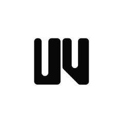 UV monogram logo design letter text name symbol monochrome logotype alphabet character simple logo
