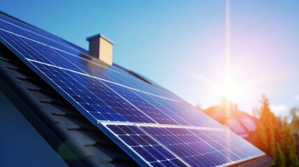 technology solar panels holographically projected onto a house