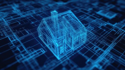 estate medical hud style x ray of a real estate agency logo