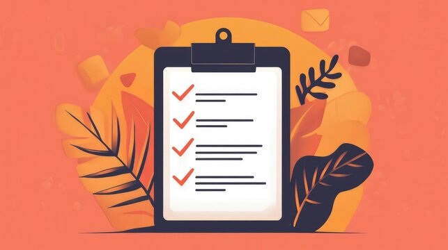 pln checklist in a subtle flat style