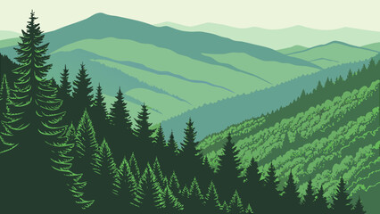 green forest landscape