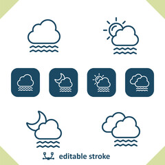 Weather Icons. Fog, Foggy, Cloud