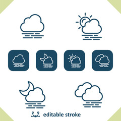 Weather Icons. Fog, Foggy, Cloud