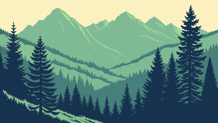 forest in the mountains